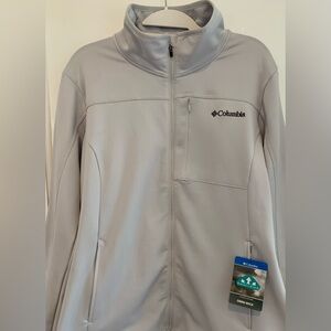 Columbia Women's Omni-Wick Windy Pointe Fleece Full Zip Jacket XL Light Gray NEW